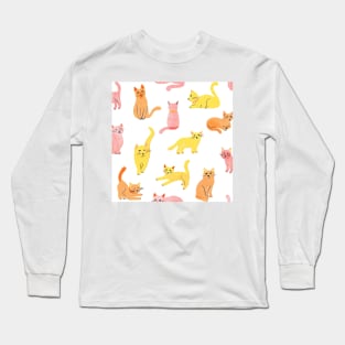 Kitty Pattern Long Sleeve T-Shirt